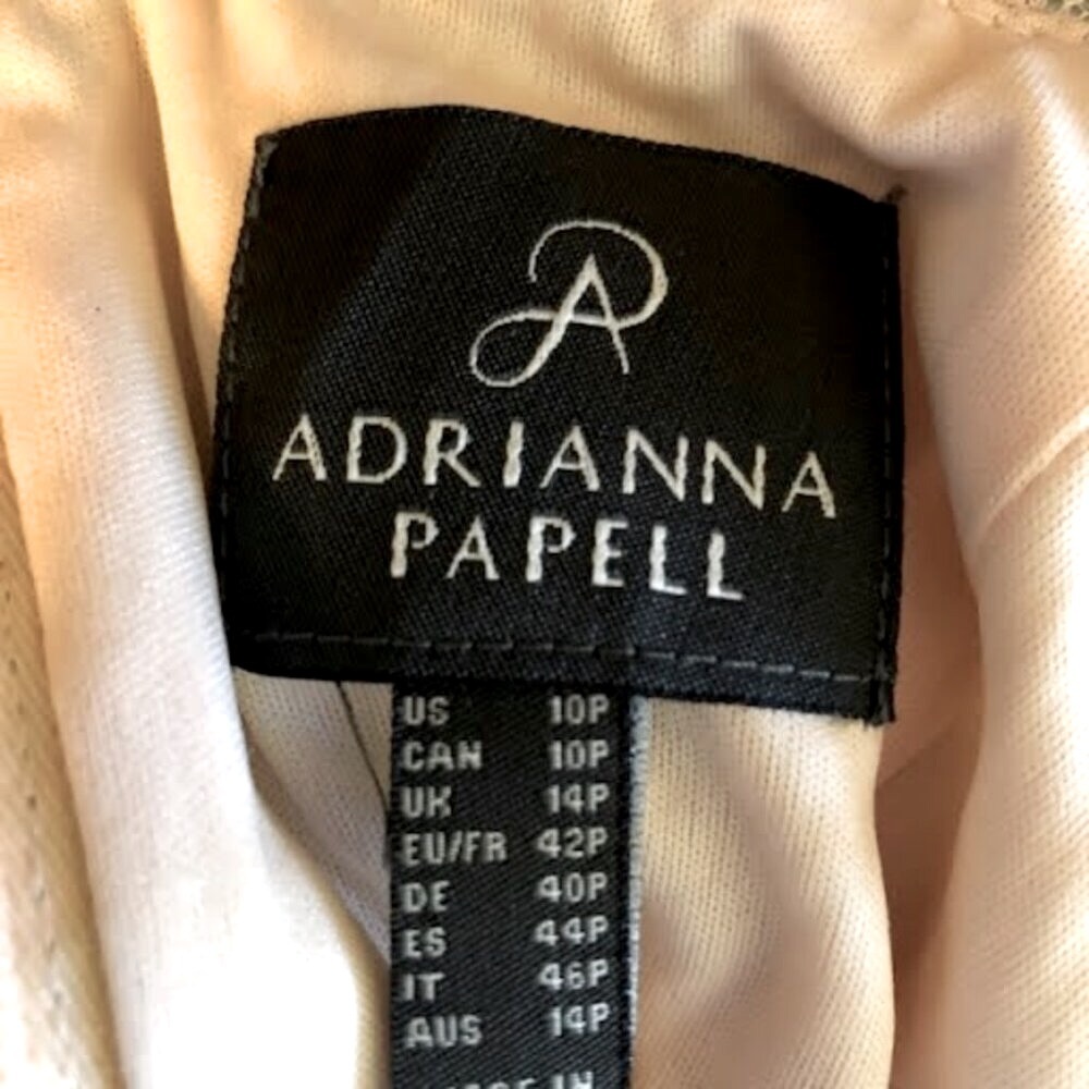 New ADRIANNA PAPELL Metallic Sequin Strappy Tiered Midi Dress 10P MSRP $245 - Picture 6 of 6